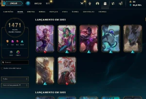 Conta Ex Grão Mestre - Plat 1 atualmente MMR alto. 1471 SKIN - League of Legends LOL