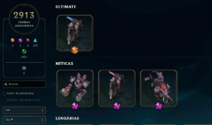 Conta Ex Grão Mestre - Plat 1 atualmente MMR alto. 1471 SKIN - League of Legends LOL