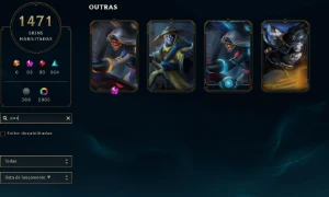 Conta Ex Grão Mestre - Plat 1 atualmente MMR alto. 1471 SKIN - League of Legends LOL