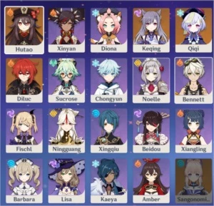 Conta Genshin Ar36 | 4x personagens 5* Hutao c1e 1x arma 5* - Genshin Impact