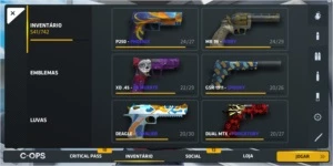 Conta de critical ops com 541 skins mais 12 facas - Counter Strike CS