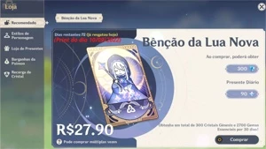 Conta de Genshin AR56 com benção em andamento - Genshin Impact