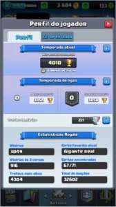 Conta Clash Royale Lv11 - 7 Lendárias - Todas lv2
