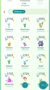 Conta lvl 40 Pokémon Go com Unown Shiny