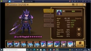 Conta Global 25 Nat 5 com destaque para o Ragdoll - Summoners War
