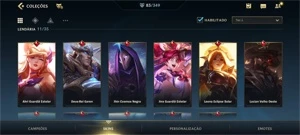 WILD RIFT PROFISSIONAL; TODAS TEMPORADA DESAFIANTE; 83 SKINS - League of Legends: Wild Rift LOL WR