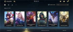 WILD RIFT PROFISSIONAL; TODAS TEMPORADA DESAFIANTE; 83 SKINS - League of Legends: Wild Rift LOL WR