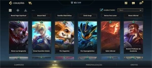 WILD RIFT PROFISSIONAL; TODAS TEMPORADA DESAFIANTE; 83 SKINS - League of Legends: Wild Rift LOL WR