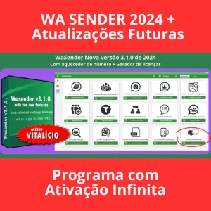 WA Sender Vitalício + Atualizações - Softwares e Licenças