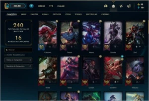 Conta Gold 2, 13 skins - League of Legends LOL
