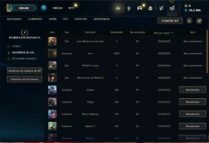 Conta ouro 4 com 21 Champs e 3 Skins - League of Legends LOL