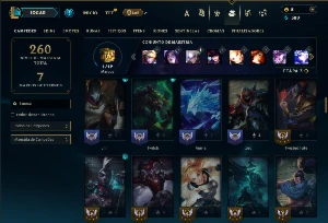 Esmeralda 4 com 85 Champs e 36 Skins - League of Legends LOL