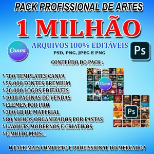 Pack 1 Milhão De  Artes Canva E Photoshop - Outros