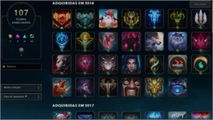 Conta lvl 90, 92 campeões, 43 skins - League of Legends LOL
