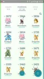 Conta de Pokémon GO