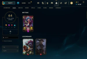 Acc D4 75% WR 64skins Caindo em queue MESTRE - League of Legends LOL