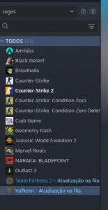 Conta Steam com Valheim, Outlast 2 e mais alguns jogos!