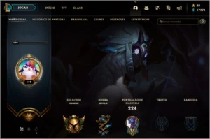 CONTA LVL 120, GOLD 3, CAMPEÕES 124, SKINS 61 - League of Legends LOL