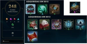 Conta Gold 4 Todos os Champions - Rammus Rei - 114 Skins - League of Legends LOL