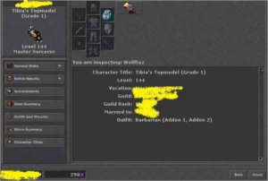 Ms 140+ Lutabra - Retro Warrior/ Makers na acc - Tibia