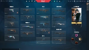 Conta de valorant, com skins, mais de R$ 1,500 gastos