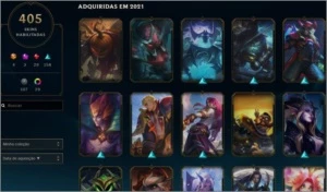 Conta diamante III com 405 skins - League of Legends LOL