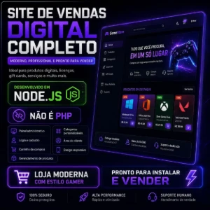 Site para Vendas Produtos Digitais Código Fonte 2026 - Sites, Lojas e Sistemas Prontos Sites e Scripts