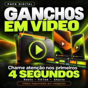 Pack de vídeos de gancho para Reels, TikTok e Shorts - Vídeos e Cortes Cortes Virais