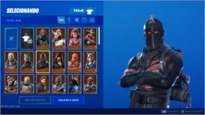 Conta fortnite todas as temporadas com cavalheiro negro