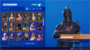 Conta fortnite todas as temporadas com cavalheiro negro
