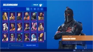 Conta fortnite todas as temporadas com cavalheiro negro