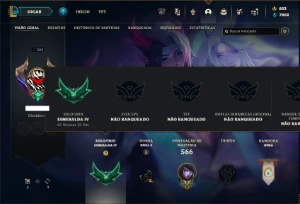 Esmeralda 4 com TODOS os champs e 449 Skins ( ADC / TOP ) - League of Legends LOL