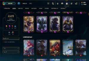 Esmeralda 4 com TODOS os champs e 449 Skins ( ADC / TOP ) - League of Legends LOL
