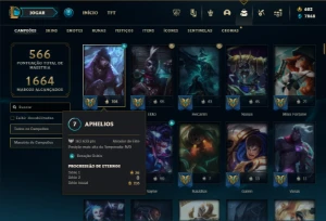 Esmeralda 4 com TODOS os champs e 449 Skins ( ADC / TOP ) - League of Legends LOL