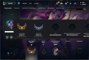 Conta ouro 4 com 105 Champs e 63 Skins - League of Legends LOL