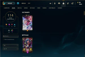 Conta Ferro 1 com 145 Champs e 114 Skins - League of Legends LOL