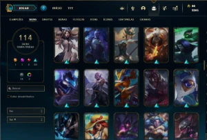 Conta Ferro 1 com 145 Champs e 114 Skins - League of Legends LOL