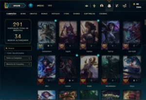 Conta Ferro 1 com 145 Champs e 114 Skins - League of Legends LOL