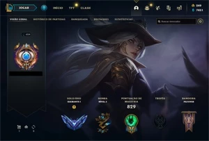 Conta D1, Todos os Champs, Icones e emote Challenger - League of Legends LOL