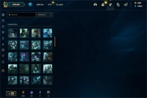 Conta D1, Todos os Champs, Icones e emote Challenger - League of Legends LOL
