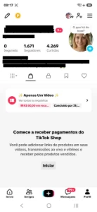 Conta Do Tiktok Com Shop Ativo +1,6K Seguidores, Lives Ativa - Redes Sociais