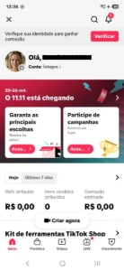 Conta Do Tiktok Com Shop Ativo +1,6K Seguidores, Lives Ativa - Redes Sociais