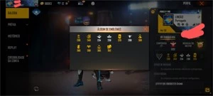CONTA GEMADA ANGELICAL AZUL + CALÇA JAZZ + CALÇA DOWN + BAND - Free Fire