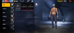 CONTA GEMADA ANGELICAL AZUL + CALÇA JAZZ + CALÇA DOWN + BAND - Free Fire