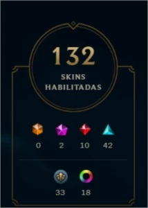 Diamante lol todos os campeões 132 skins - League of Legends