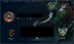 CONTA MESTRE MMR ALTO - League of Legends LOL