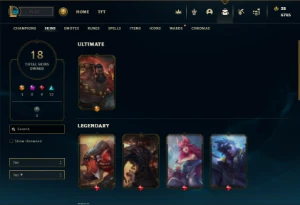 Bronze 3 com 40 Champs e 18 Skins + 1050 RP - League of Legends LOL