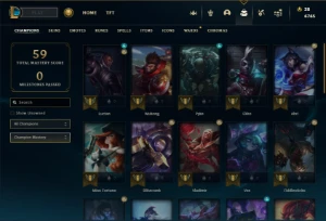 Bronze 3 com 40 Champs e 18 Skins + 1050 RP - League of Legends LOL
