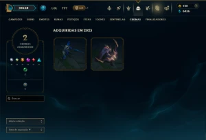Unranked com 35 Champs e 15 Skins - League of Legends LOL