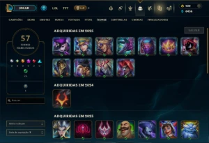 Unranked com 35 Champs e 15 Skins - League of Legends LOL